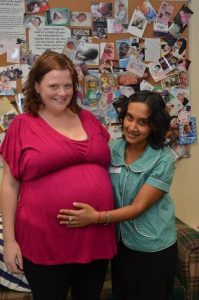 Mum praises midwife moves