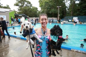 It’s a puppy pool party