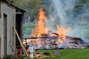 Be aware when burning off