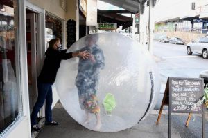 Bubble man hopes to spread joy