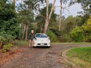 Electric cars on display in Emerald