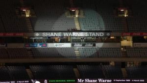 Shane Warne honored at MCG memorial