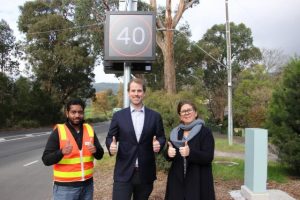 New electronic speed signs in The Basin