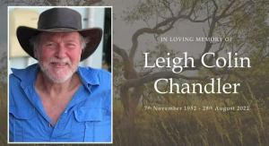 Memorial service celebrates the life of Leigh Colin Chandler