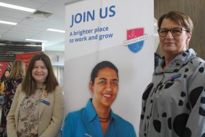 Learning about carer and support work at an expo at Box Hill Institute Lilydale campus