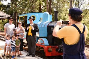 Thomas the Tank Engine whistles into the Dandenong Ranges