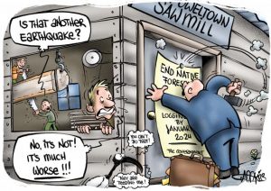 CARTOON: Closing native forest logging