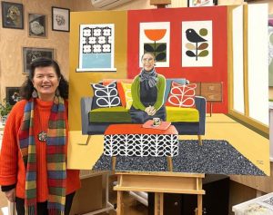From behind the bank teller to in front of a canvas: Artist Tracey Samios celebrates first solo art exhibition