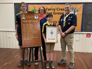Ferny Creek cub earns highest award in section