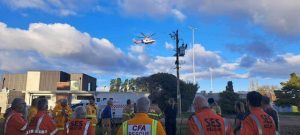 Massive turn out for man trapped by machinery in Gembrook