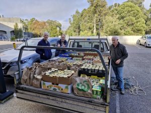 Huge canned goods donated make unreal difference