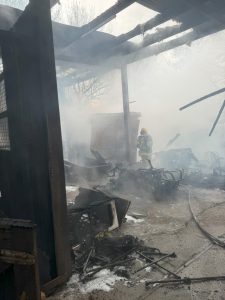 Farm shed in Macclesfield engulfed in flames due to faulty electric fence