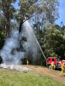 Ember sparks tree fire during controlled burn-off