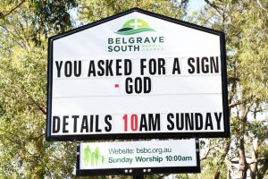 You asked for a sign – God