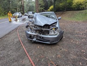 Slippery roads lead to Monbulk crash