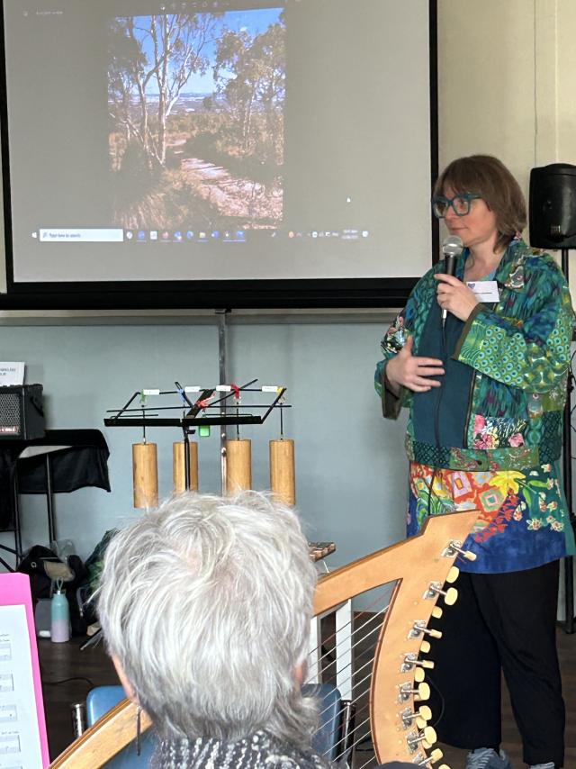 Harpists visit the hills