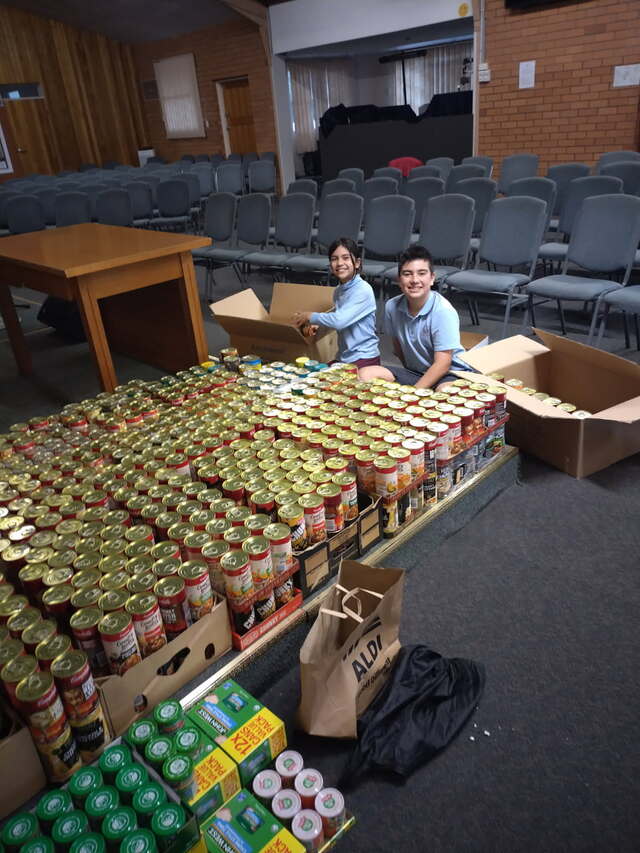 Cans galore for food relief in Belgrave