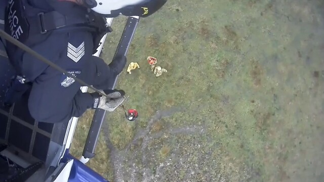 Man winched to safety