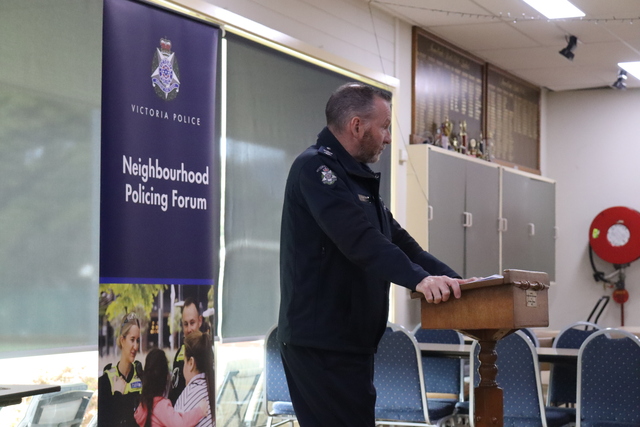 The community hear from police on issues impacting the Yarra Ranges