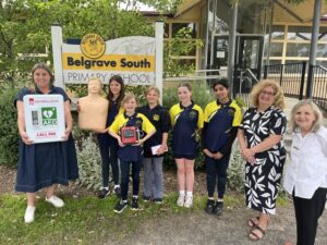 Belgrave South secures defibrillator for students and community